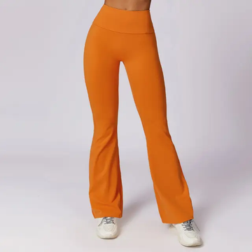 ⚡️Stretchable Flared Leggings-Orange (Fast Delivery)