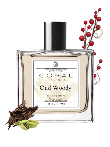 Oud Woody Unisex Perfume EDP Spray for Anyone! This spicy, luxe fragrance is all about those warm wood vibes. Perfect gift for Him or Her! Available in 50 ml and 20 ml sprays—choose your size!