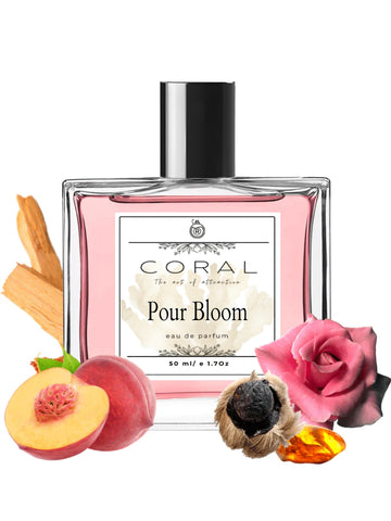 Pour Bloom Perfume for Women | Eau de Parfum Spray | Smooth Musky Rose with Powdery Notes | Luxe Gift for Her | Available Sizes: 50 ml