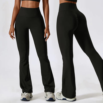 ⚡️Stretchable Flared Leggings-Black (Fast Delivery)