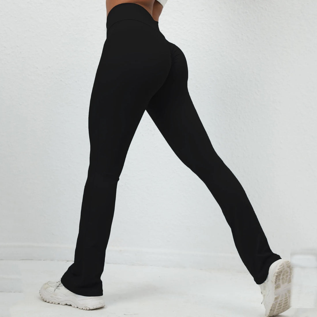 ⚡️Stretchable Flared Leggings-Black (Fast Delivery)