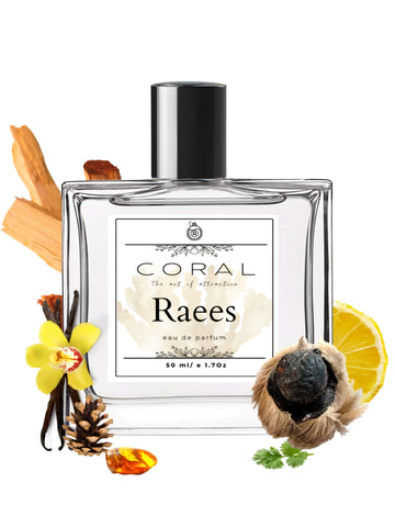 Raees Unisex Perfume EDP Spray | A Luxurious Woody Powdery Warm Spicy Fragrance | Perfect Gift for Him & Her π | Available in 50ml and 20ml Sprays π§΄