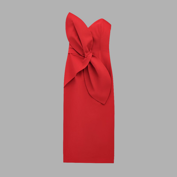 ⚡️Red Reverie Chic Bow Pencil Dress(Fast ⚡️Delivery)