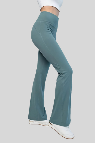 ⚡️Stretchable Flared Leggings-Green (Fast Delivery)