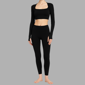⚡️SculptFit Seamless Co-Ord – Padded Crop & High-Waist Leggings (Fast Delivery)