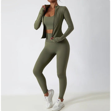 ⚡️The Luxe Green Set – Jacket & Pants in Premium Nylon- Fast Delivery