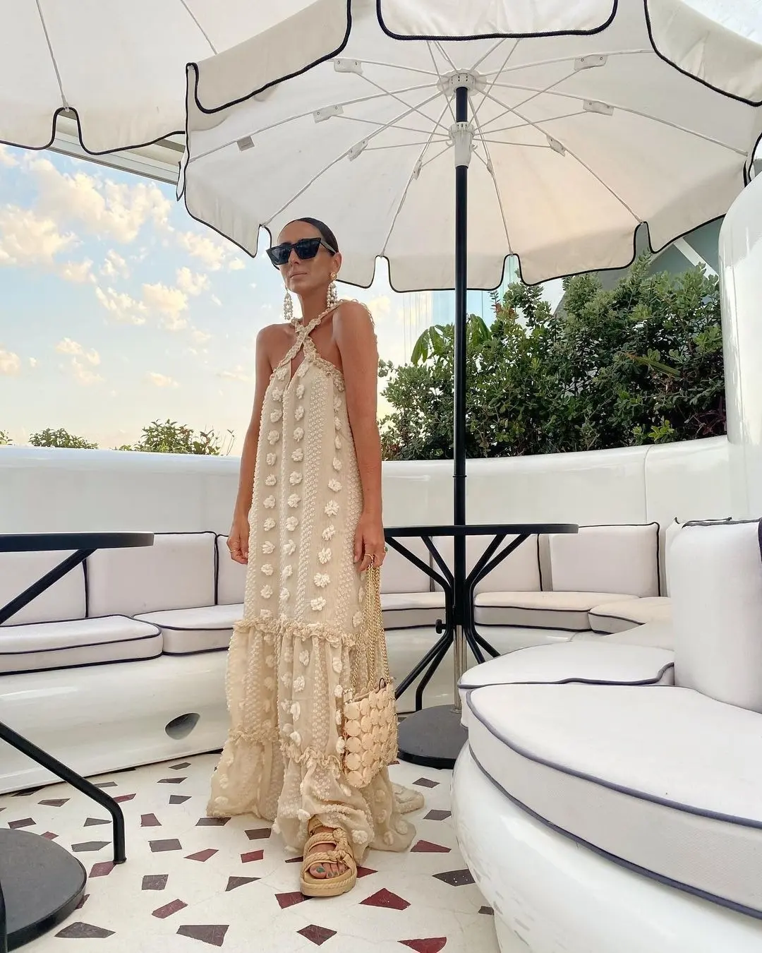 maxi dress fast delivery (Fast Delivery) Ivory Bloom Luxe Maxi Dress