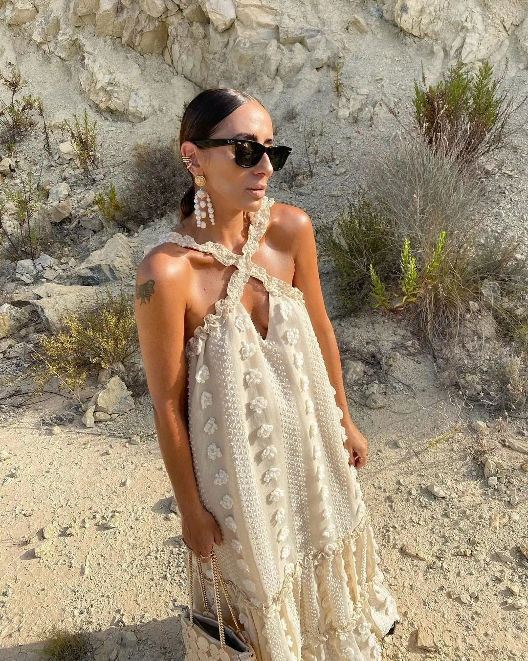 ⚡️(Fast Delivery) Ivory Bloom Luxe Maxi Dress