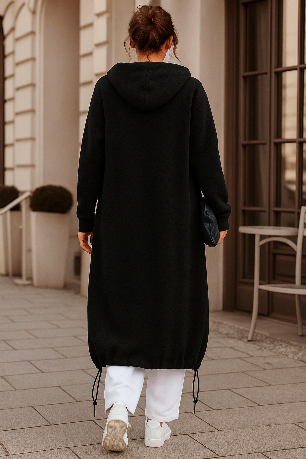 Black Oversized Winter Hoodie Jacket