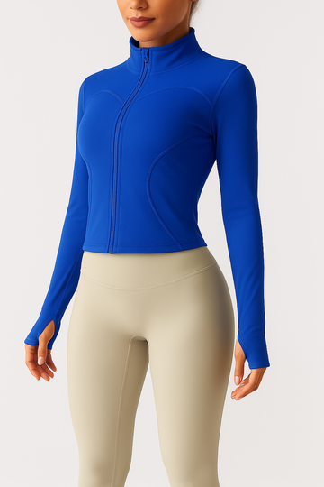 ⚡️(Fast Delivery) Sleek Curve Contour Zip Jacket – Lectric Blue