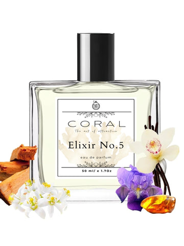Elixir No.5 Perfume for Women | Eau De Parfum Spray | Powdery, Woody, and Floral Fragrance Notes | Luxury Gift for Her | Available in 50 ml and 20 ml Sizes