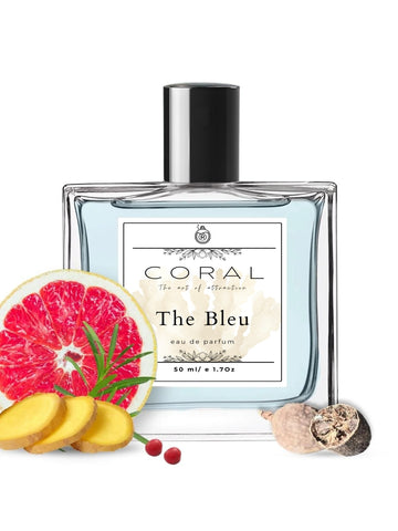 The Bleu Unisex Perfume EDP Spray for Men & Women | Crisp Citrus and Woody Notes | Luxury Gift for Him or Her | Available in 50 ml or 20 ml Spray Variants
