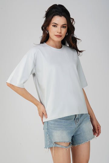 Essential Round Neck Plain T-Shirt - White