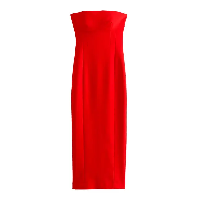 Tube Bodycone Fit Dress - Red