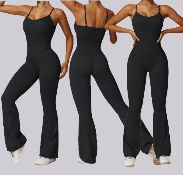 ⚡️ Gym Bodysuit with Flared Pants (Fast Delivery ⚡️)
