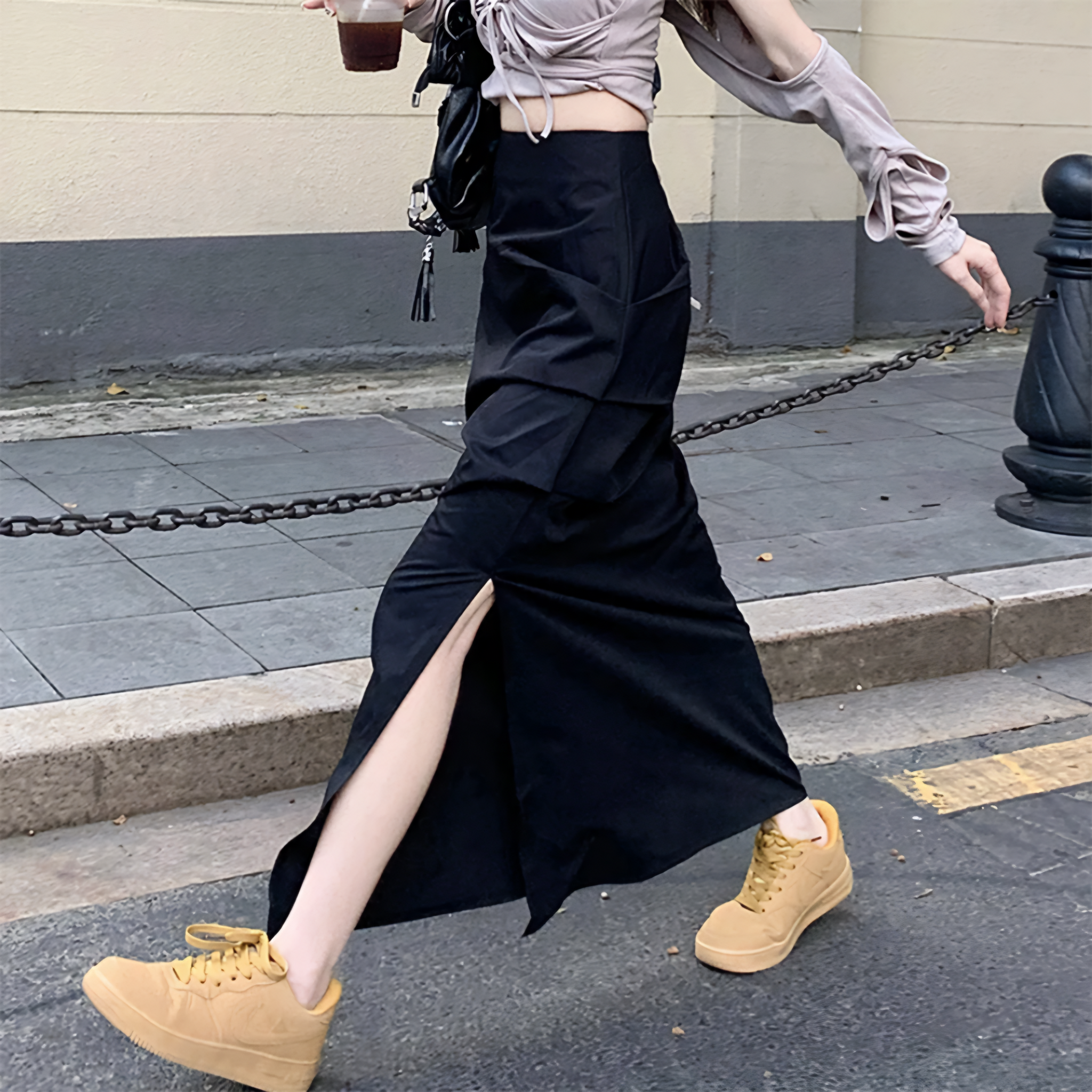 Elegant Pleated Long Skirt - Korean- K Pop Inspired (Fast Delivery⚡️)