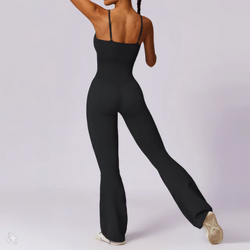 Gym Bodysuit with Flared Pants