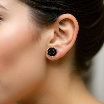 Pearl Black Stud Earrings