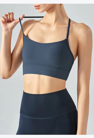 Gym Wear T Style Back Straps Bra Top