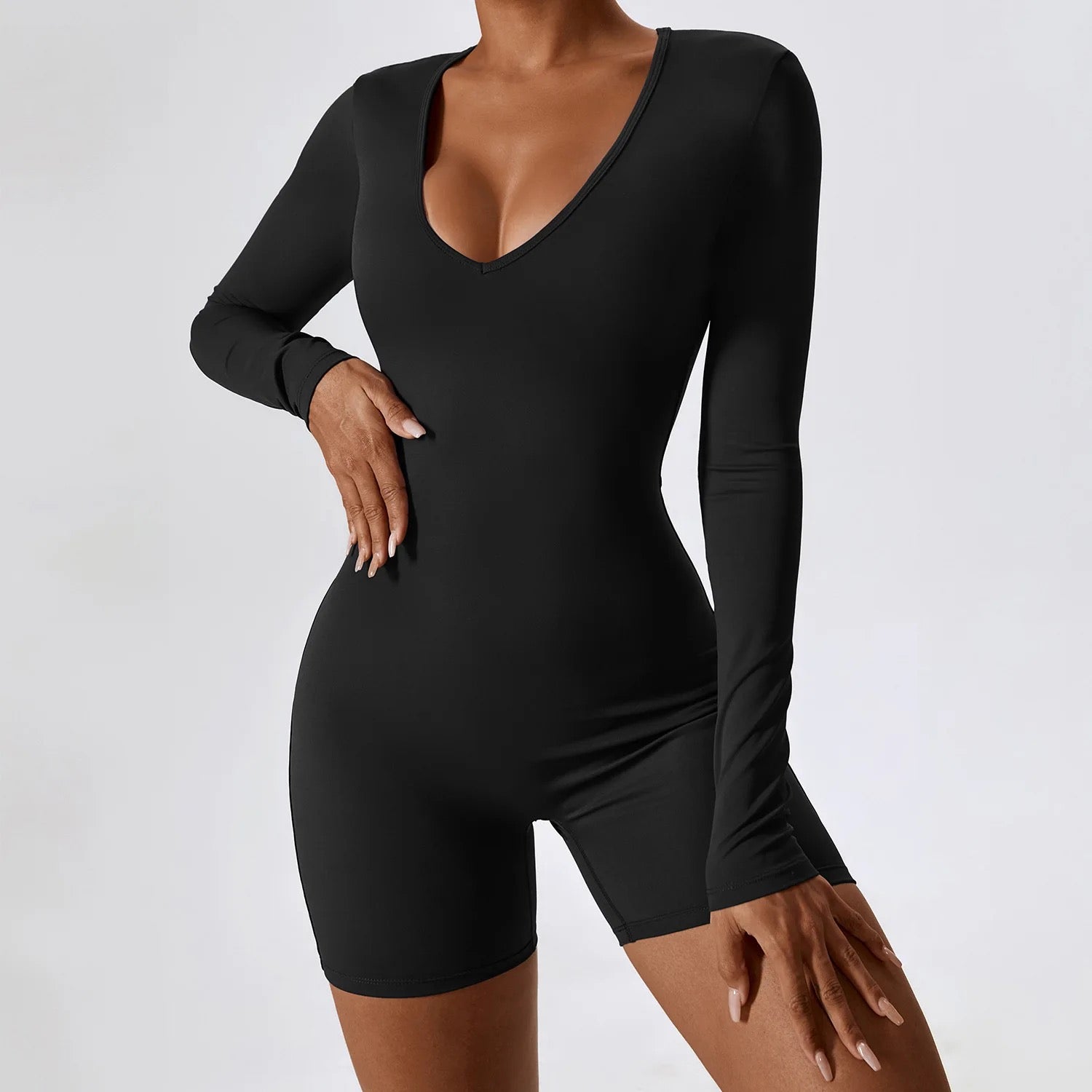 One Piece Women's Long Sleeves Gym Jumpsuit