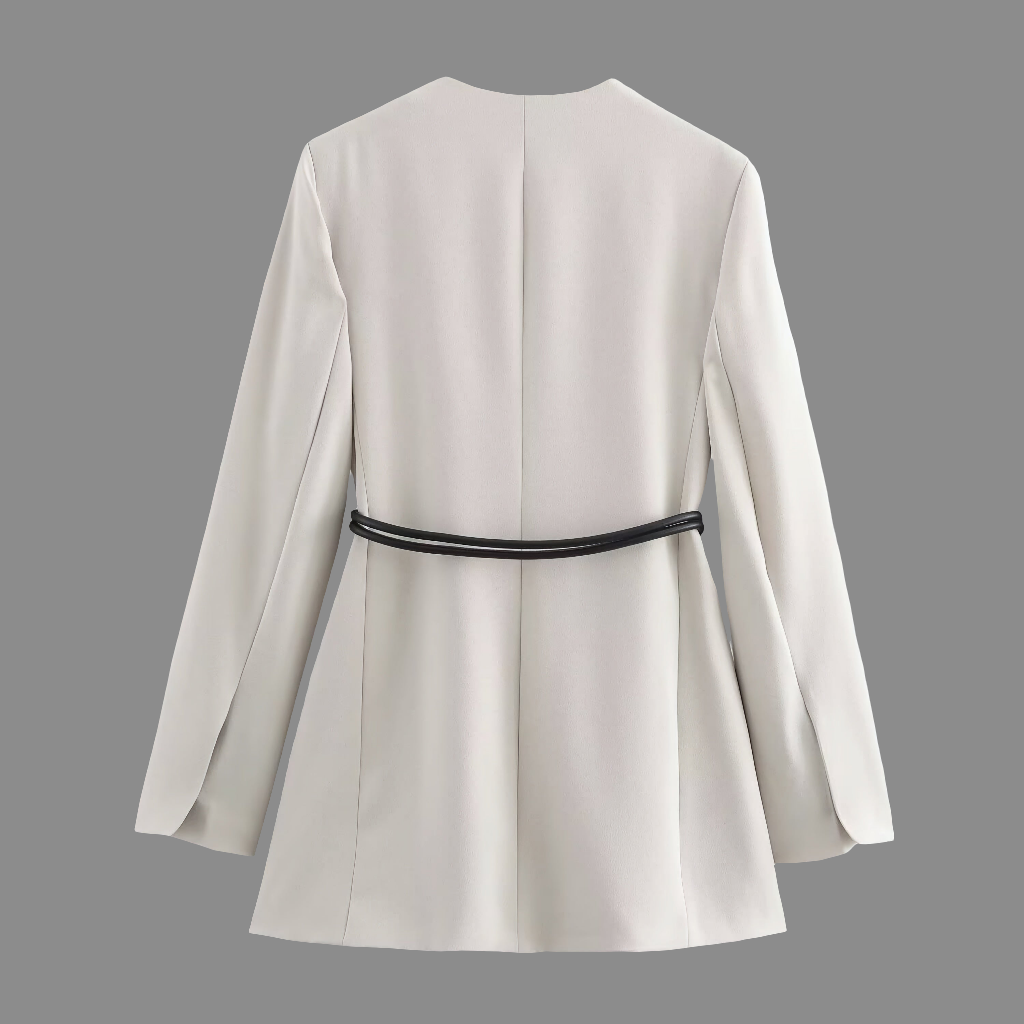 ⚡️Ivory Luxe Belted Blazer (Fast ⚡️Delivery)