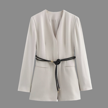⚡️Ivory Luxe Belted Blazer (Fast ⚡️Delivery)