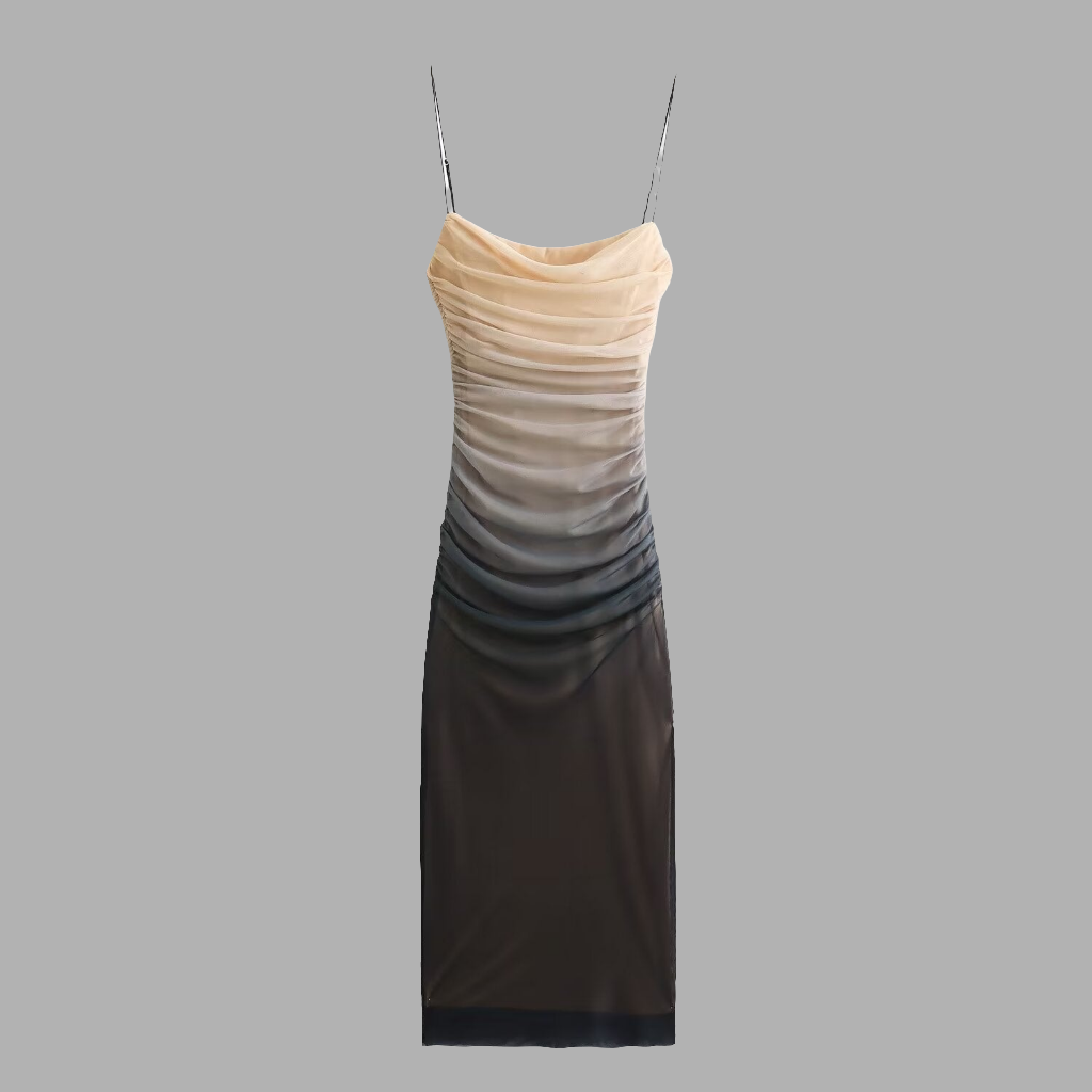 (Fast Delivery)Ombre Mesh Bodycon Dress Midnight Melt Elegance (Fast Delivery)Ombre Mesh Bodycon Dress Midnight Melt Elegance
