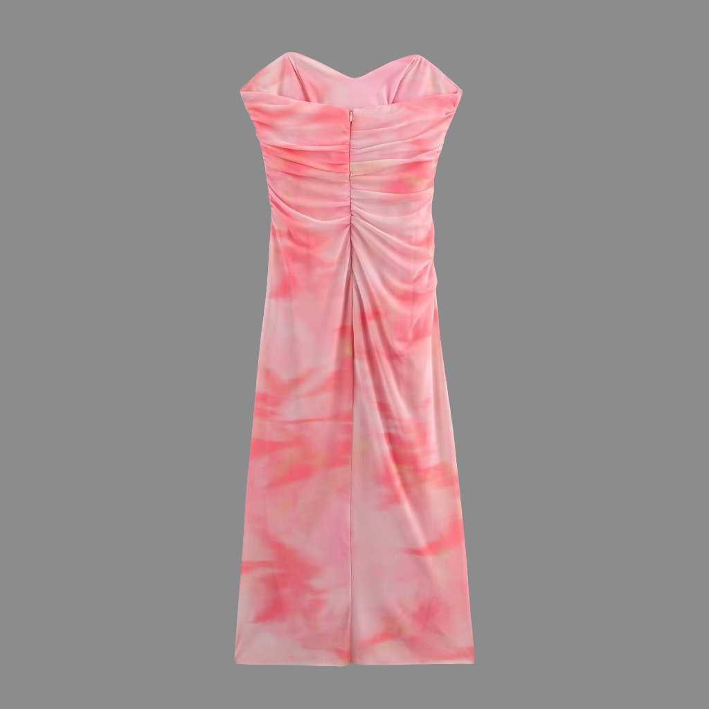⚡️Sunset Blush Vintage Mesh Dress (Fast⚡️Delivery)