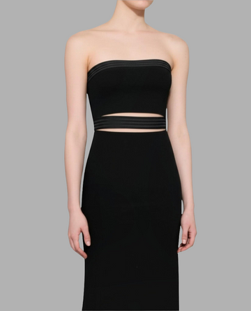 ⚡️(Fast Delivery) Black Strapless Cut-Out Maxi Dress