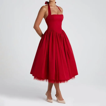 ⚡️(Fast Delivery) ❤️ The Scarlet Charm Halter Dress ❤️