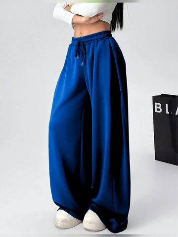 ⚡️Royal Blue Wide-Leg Cotton  Pants(Fast Delivery)