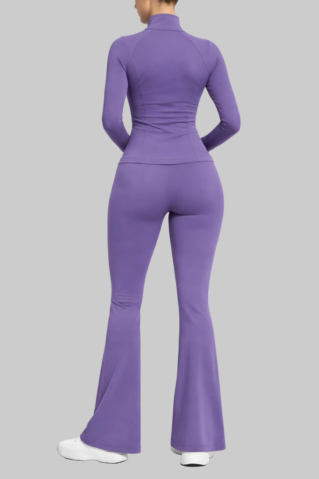 ⚡️(Fast Delivery) Power Sculpt Jacket & Flared Leggings Set – Purple Haze