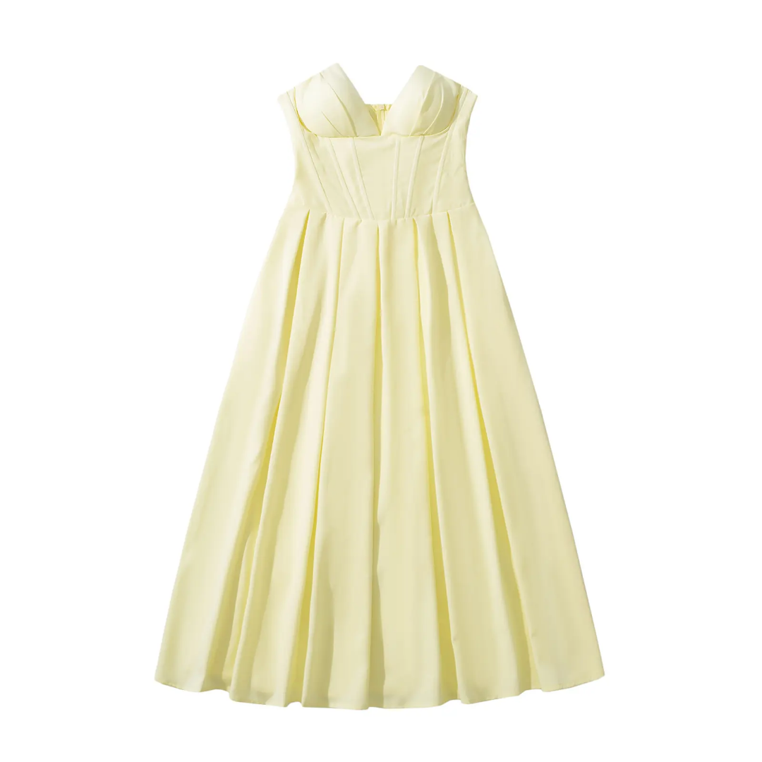 ⚡️(Fast Delivery) Sweetheart Corset Midi Dress – Sunshine Yellow