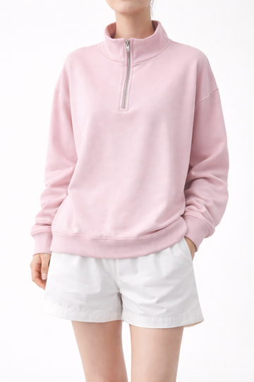 ⚡️(Fast Delivery)Soft Motion Zipper Top- Blush Pink