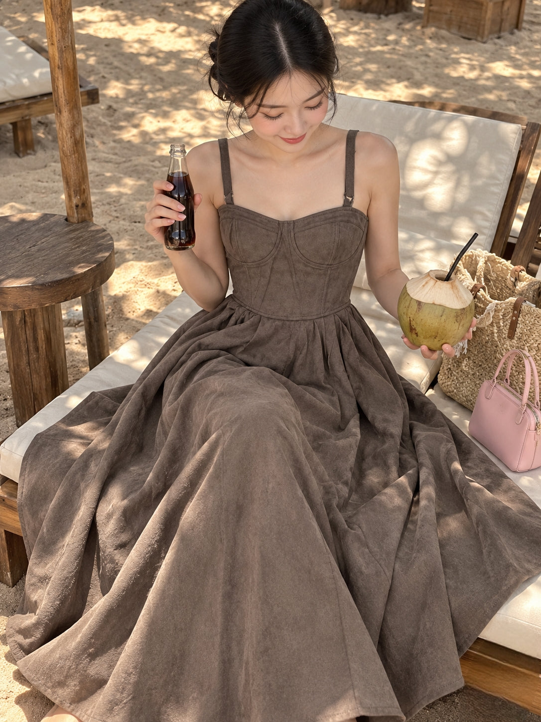 ⚡️(Fast Delivery) Padded Suede-Look Winter Dress