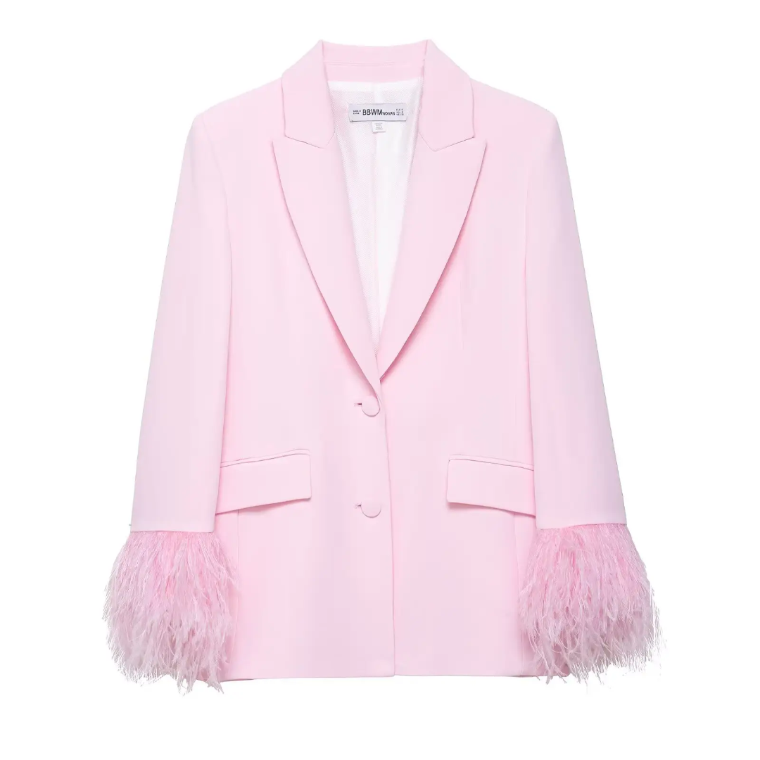 Feather Kiss Pastel Blazer Set