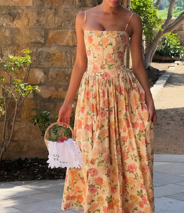 ⚡️(Fast Delivery)Garden Bloom Corset Midi Dress