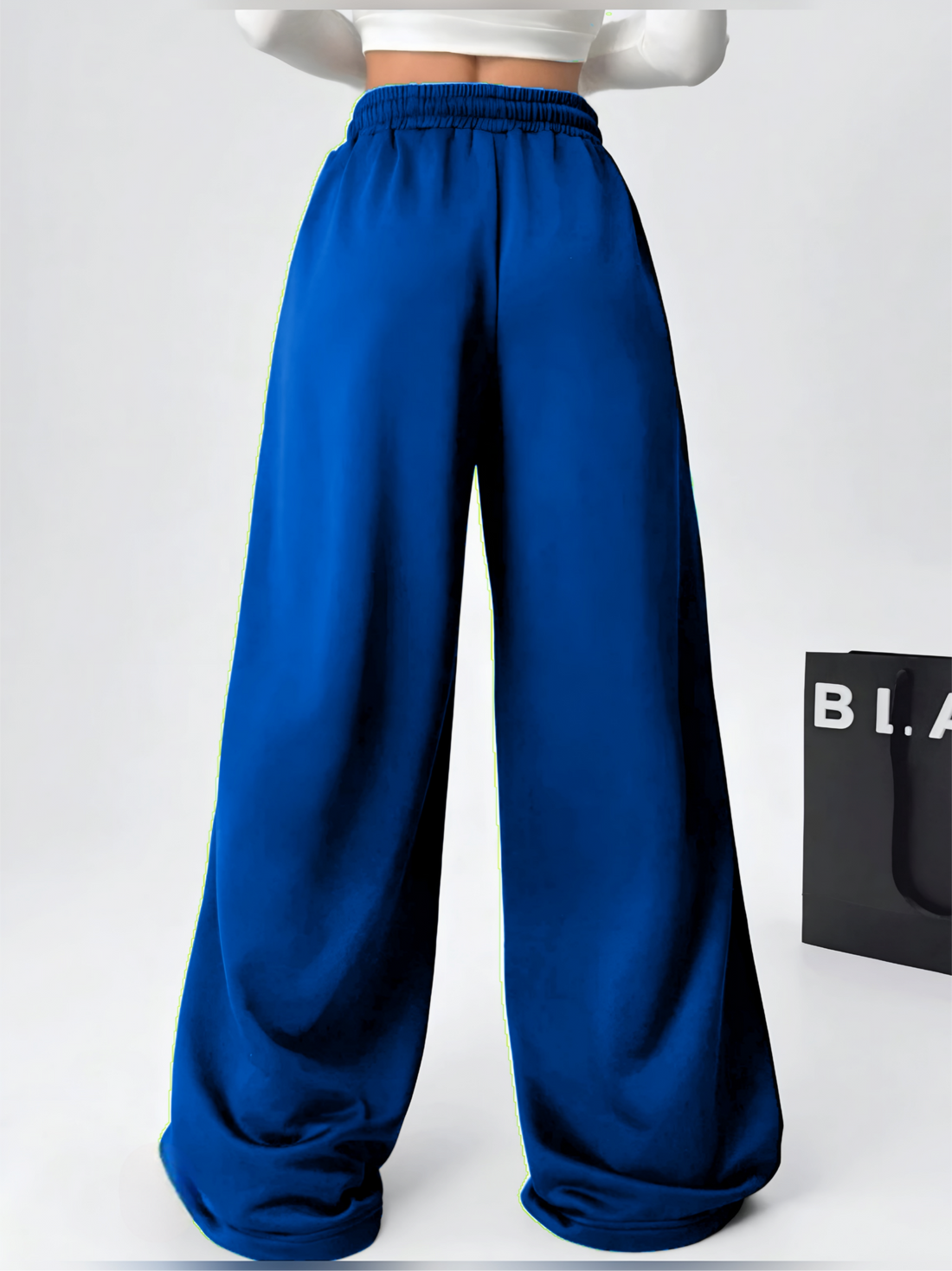 ⚡️Royal Blue Wide-Leg Cotton  Pants(Fast Delivery)