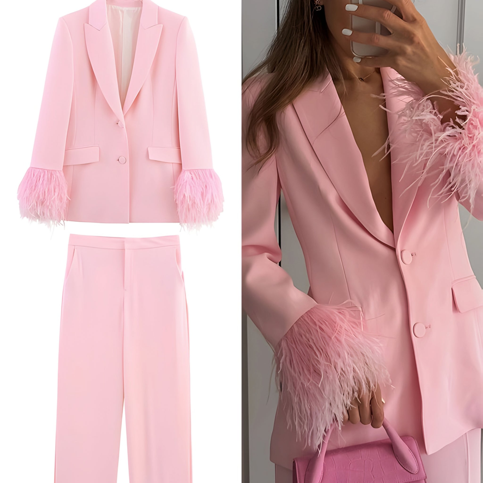 ⚡️(Fast Delivery) Feather Kiss Pastel Blazer Set