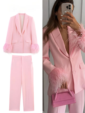 ⚡️(Fast Delivery) Feather Kiss Pastel Blazer Set