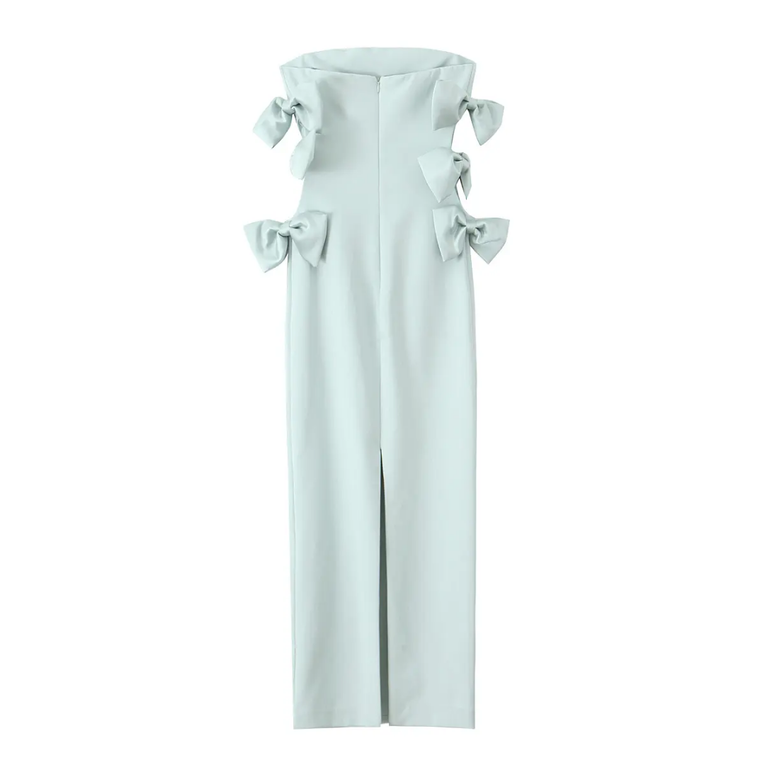 ⚡️(Fast Delivery) Mint Strapless Bow-Side Midi Dress