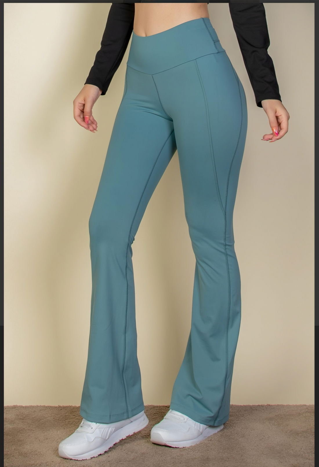 ⚡️Stretchable Flared Leggings-Green (Fast Delivery)