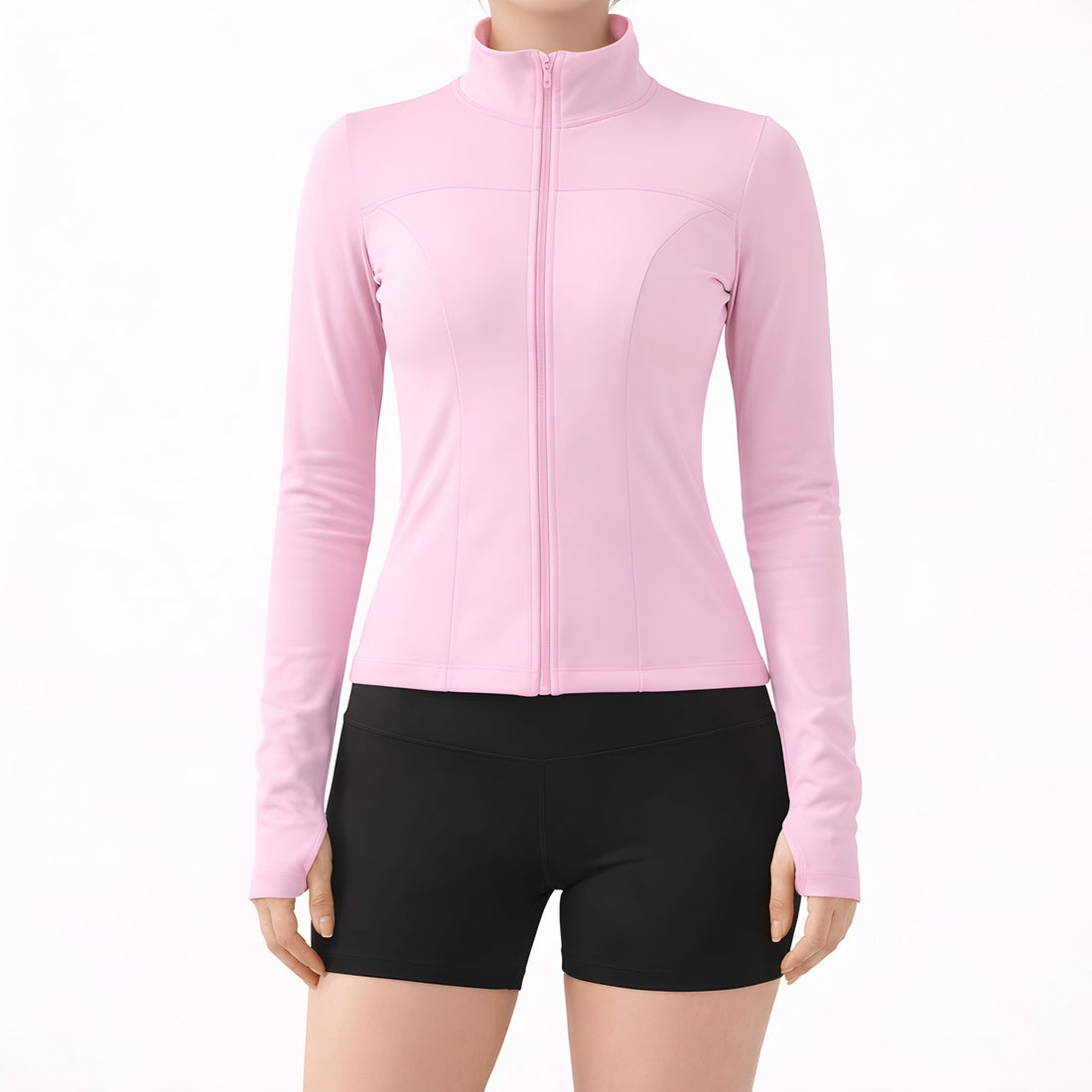 ⚡️(Fast Delivery)Dry-Fit Yoga Jacket with Zipper- Blush Pink