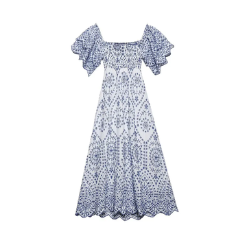⚡️(Fast Delivery) Porcelain Print Cut-Out Midi Dress