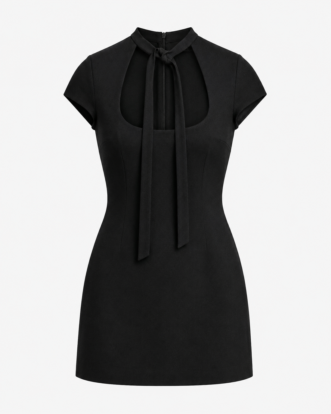 Tie-Neck Mini Dress