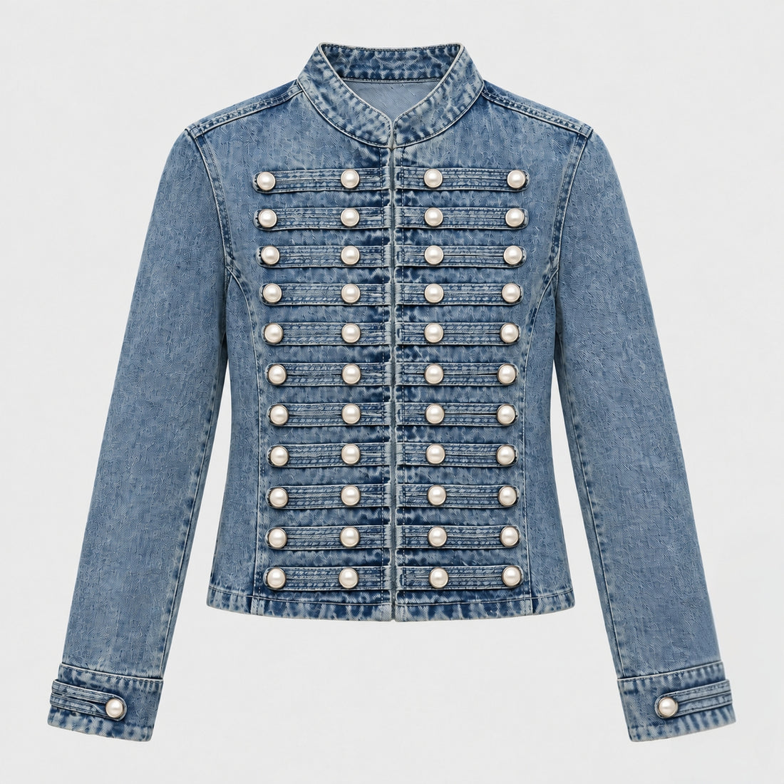 ⚡️(Fast Delivery) Luxe Statement Pearl Denim Jacket