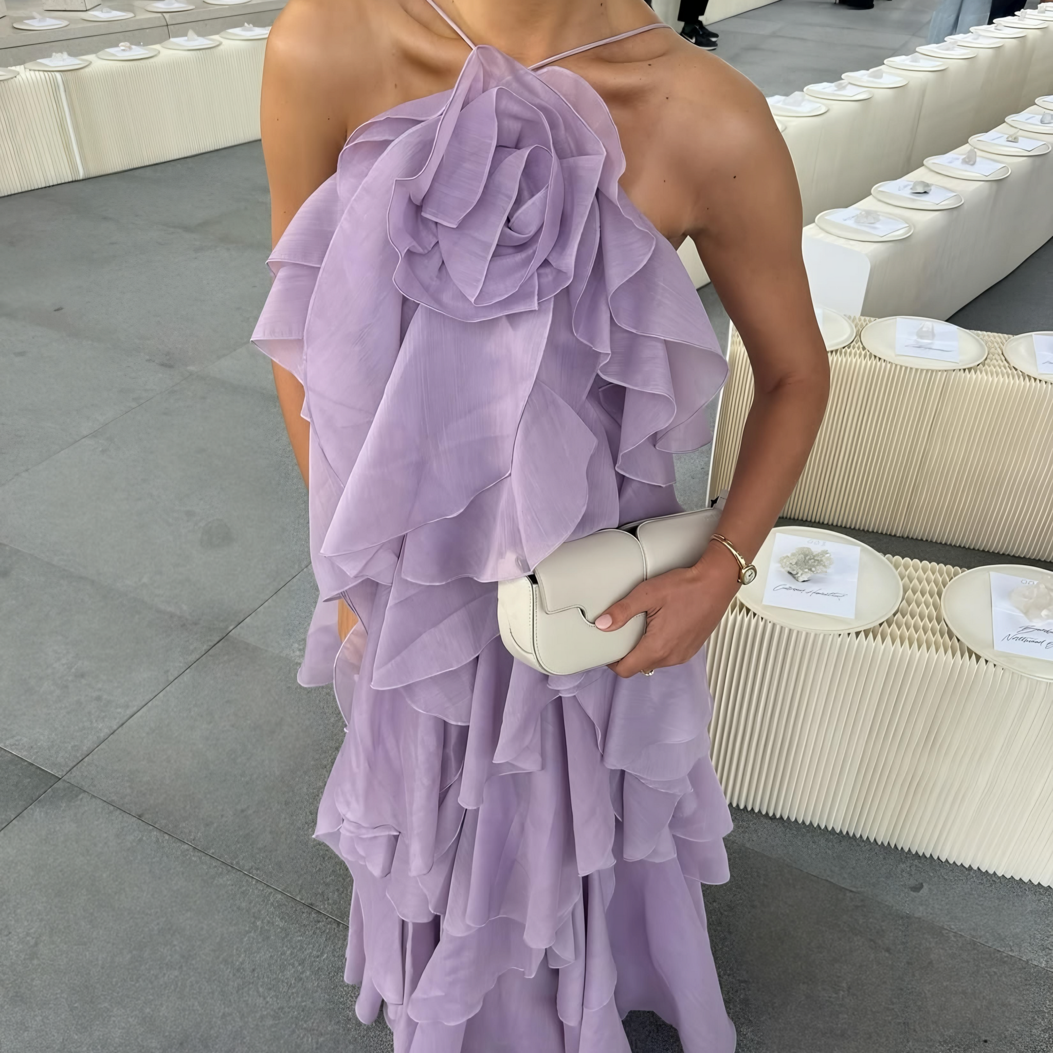 ⚡️(Fast Delivery) Lavender Luxe Ruffle Gown