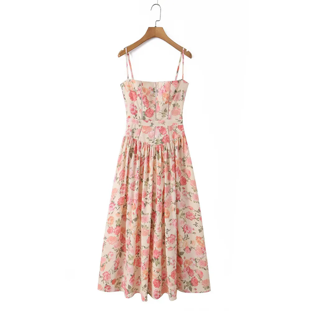 ⚡️(Fast Delivery)Garden Bloom Corset Midi Dress